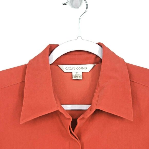 Vintage Casual Corner Button Down Shirt Orange - Picture 3 of 7